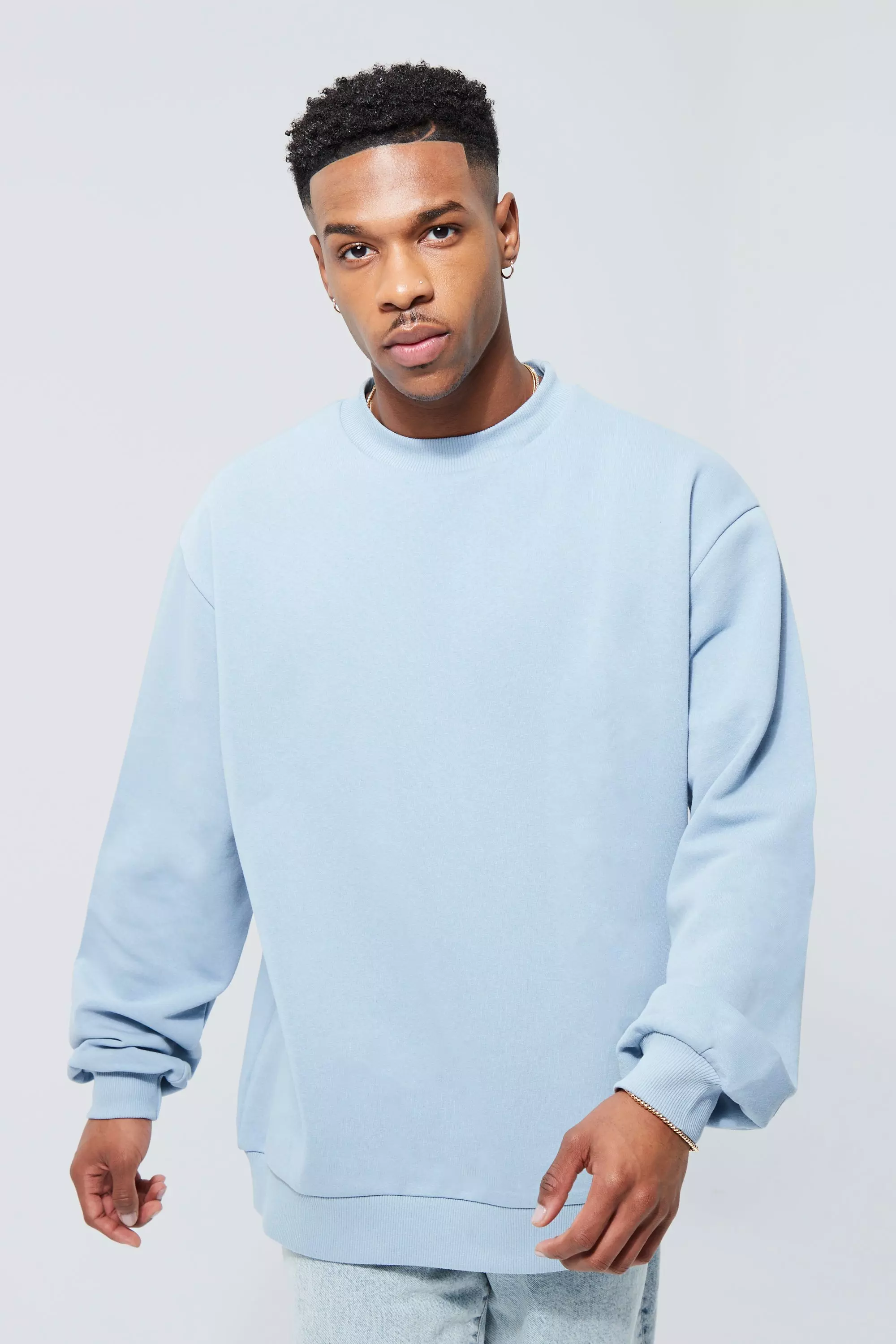 Baby blue oversized on sale sweatshirt